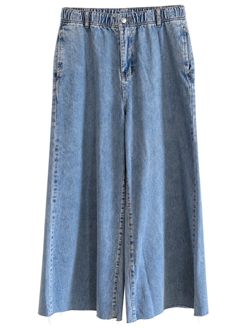 Three Bird Nest L Wide Leg Jeans Boho Indie Baggy Elastic Waist Denim